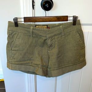 Cuffed Striped Shorts